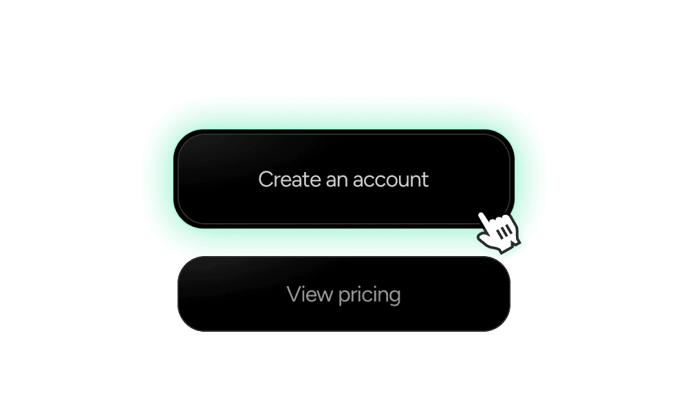 cursor pointing to create account button